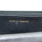 CHANEL RIBBON WALLET ON CHAIN LAMBSKIN BLACK LGHW (MICROCHIP)