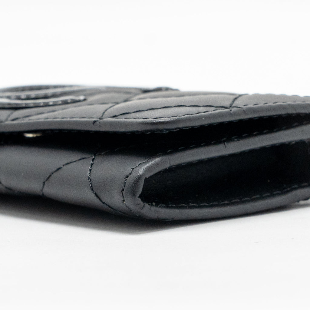 Chanel Cambon Card Holder Calfskin Black SHW