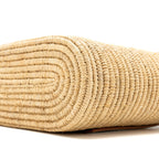 LOEWE SMALL SQUARE BASKET BAG RAFFIA/CALFSKIN WHITE SHW