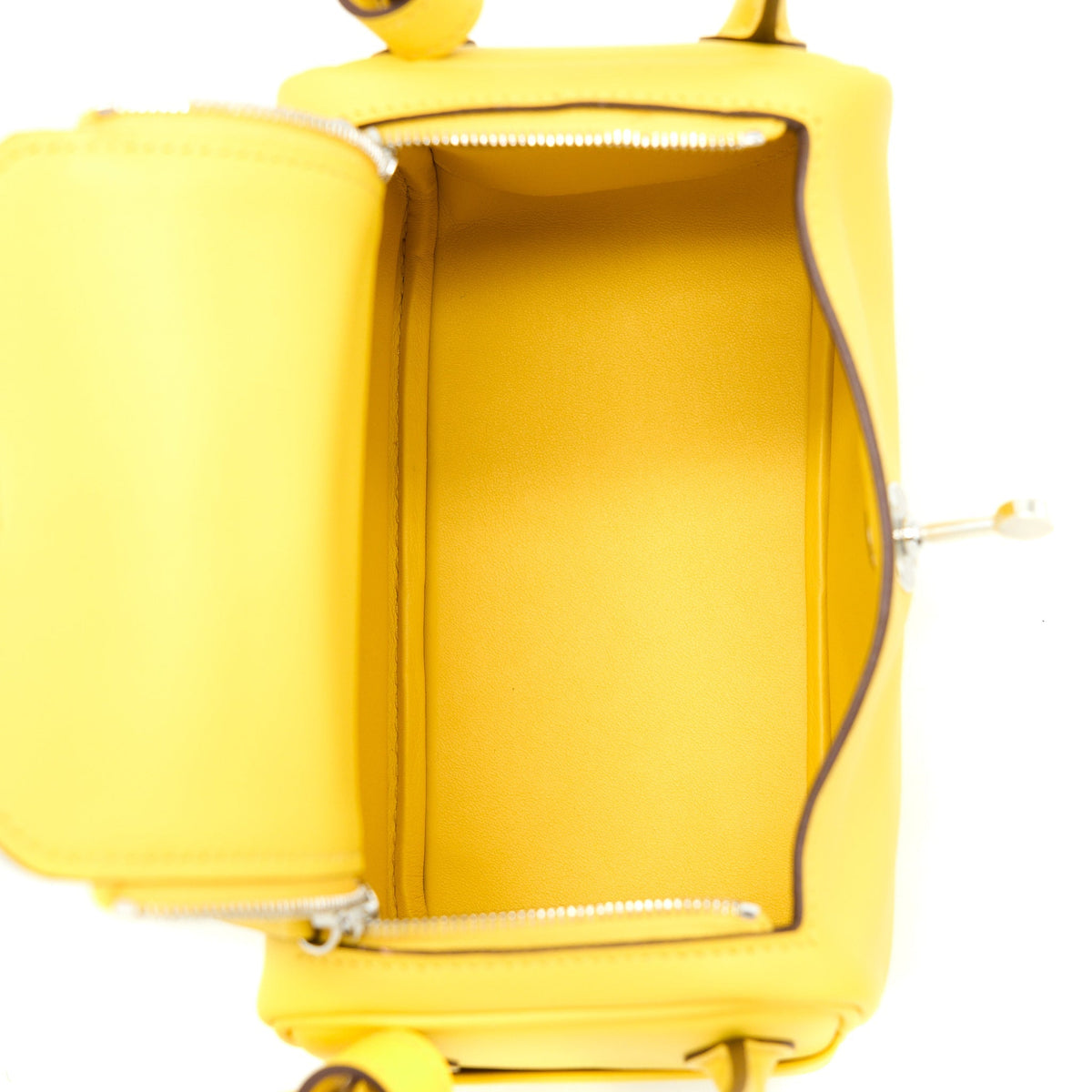 Hermes Mini Lindy Swift 9O Jaune De Naples SHW