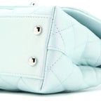 CHANEL MINI COCO HANDLE OMBRE IRIDESCENT CAVIAR LIGHT BLUE MULTICOLOUR HARDWARE (MICROCHIP)