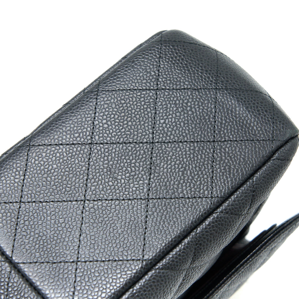 CHANEL CLASSIC JUMBO DOUBLE FLAP BAG CAVIAR BLACK GHW