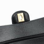 CHANEL SMALL CLASSIC DOUBLE FLAP BAG CAVIAR BLACK GHW(MICROCHIP)