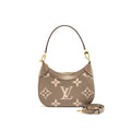 Louis Vuitton Bagatelle Monogram empreinte Leather Bicolor Grey/Crème Beige GHW