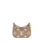 Louis Vuitton Bagatelle Monogram empreinte Leather Bicolor Grey/Crème Beige GHW