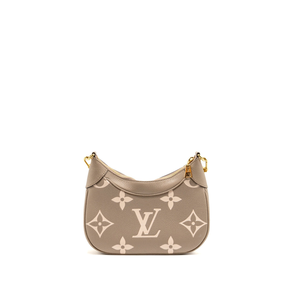 Louis Vuitton Bagatelle Monogram empreinte Leather Bicolor Grey/Crème Beige GHW