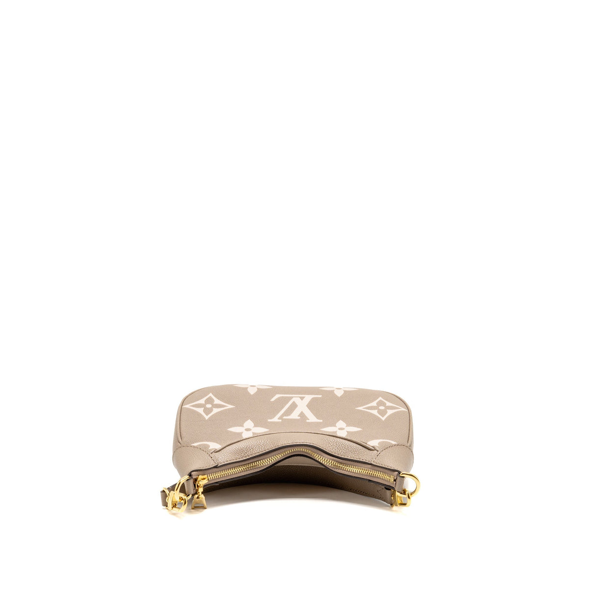Louis Vuitton Bagatelle Monogram empreinte Leather Bicolor Grey/Crème Beige GHW