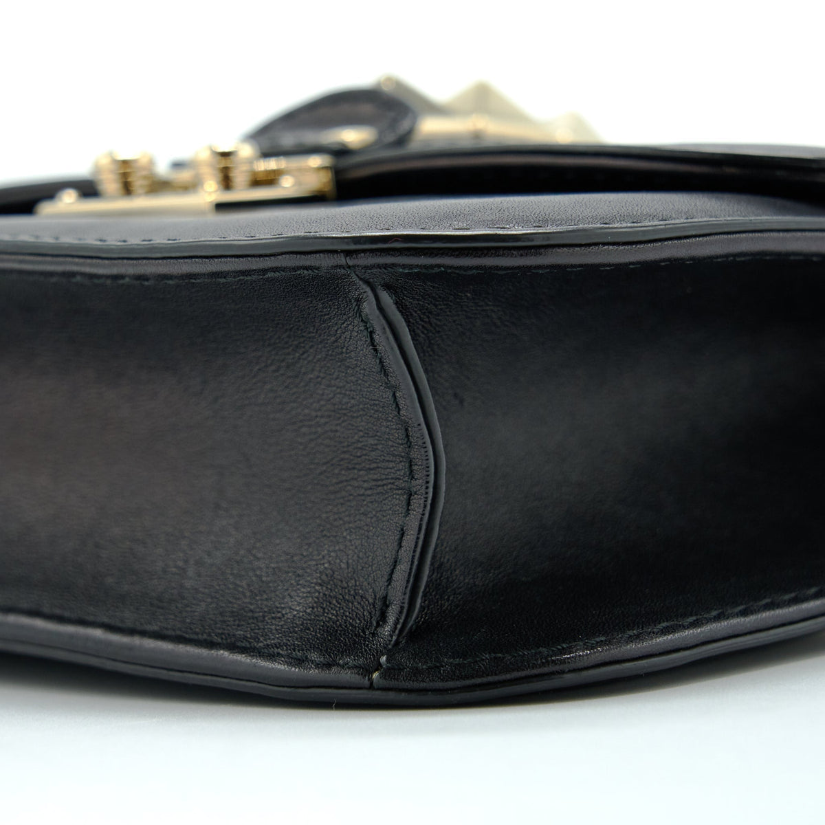 VALENTINO SMALL ROCKSTUD CROSSBODY BAG WITH CHAIN BLACK LGHW