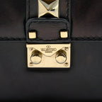 VALENTINO SMALL ROCKSTUD CROSSBODY BAG WITH CHAIN BLACK LGHW