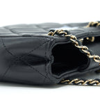 CHANEL 22C MINI CROSSBODY POUCH LAMBSKIN BLACK LGHW