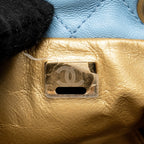 Chanel 22S Pearl Crush Bucket Bag Lambskin Blue GHW (Microchip)