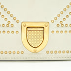 DIOR DIORAMA STUDDED LAMBSKIN SMALL WHITE WITH GHW