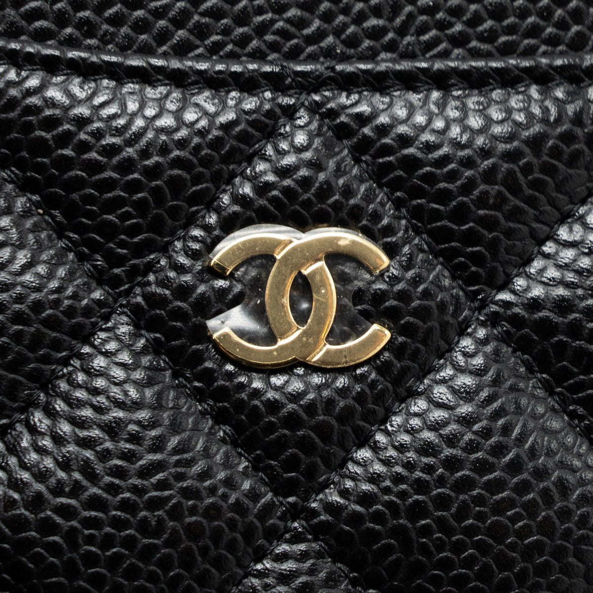 CHANEL CLASSIC CARD HOLDER CAVIAR BLACK GHW (MICROCHIP )