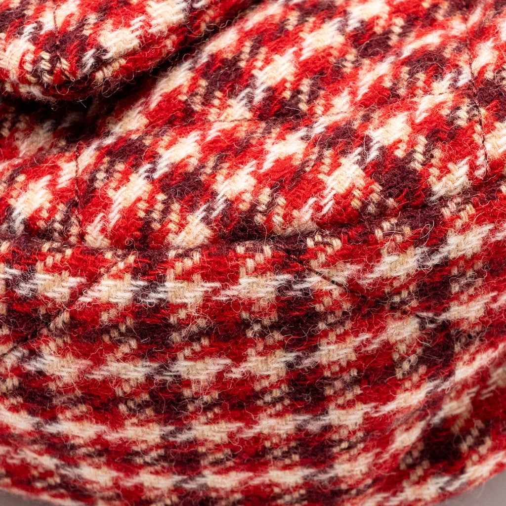 Chanel 24n Grand Sac Hobo Bag Houndstooth Tweed Red GHW (microchip)