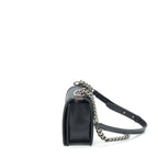 CHANEL MEDIUM BOY BAG CAVIAR BLACK WITH RUTHENIUM SLIVER HARDWARE