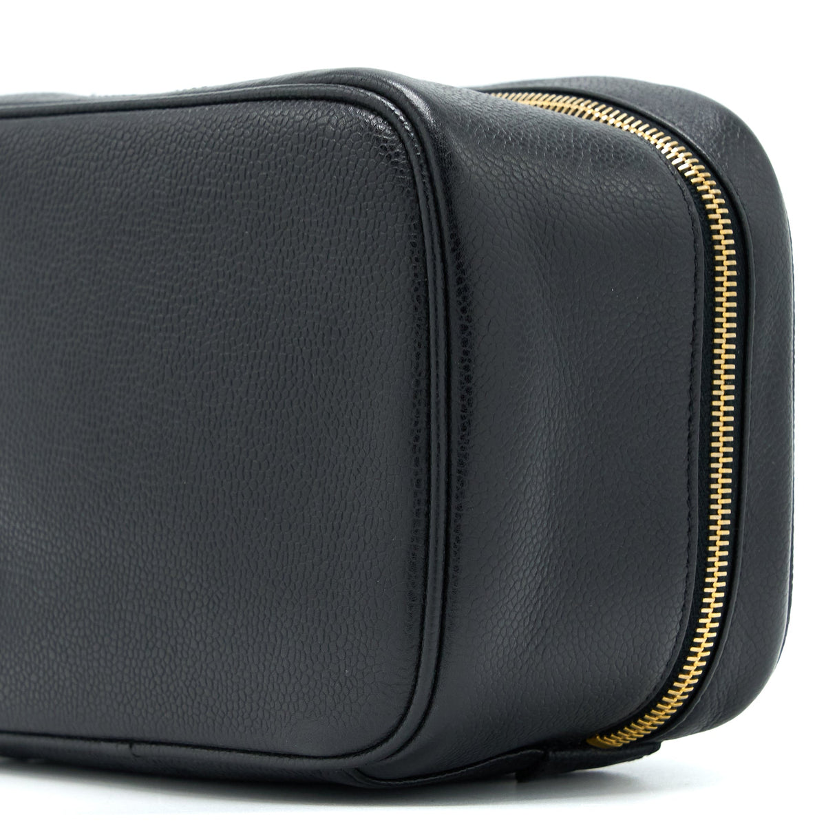 CHANEL VINTAGE VANITY CASE CAVIAR BLACK GHW