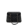 Chanel city shopping tote quilted caviar calfskin black ruthenium silver hardware