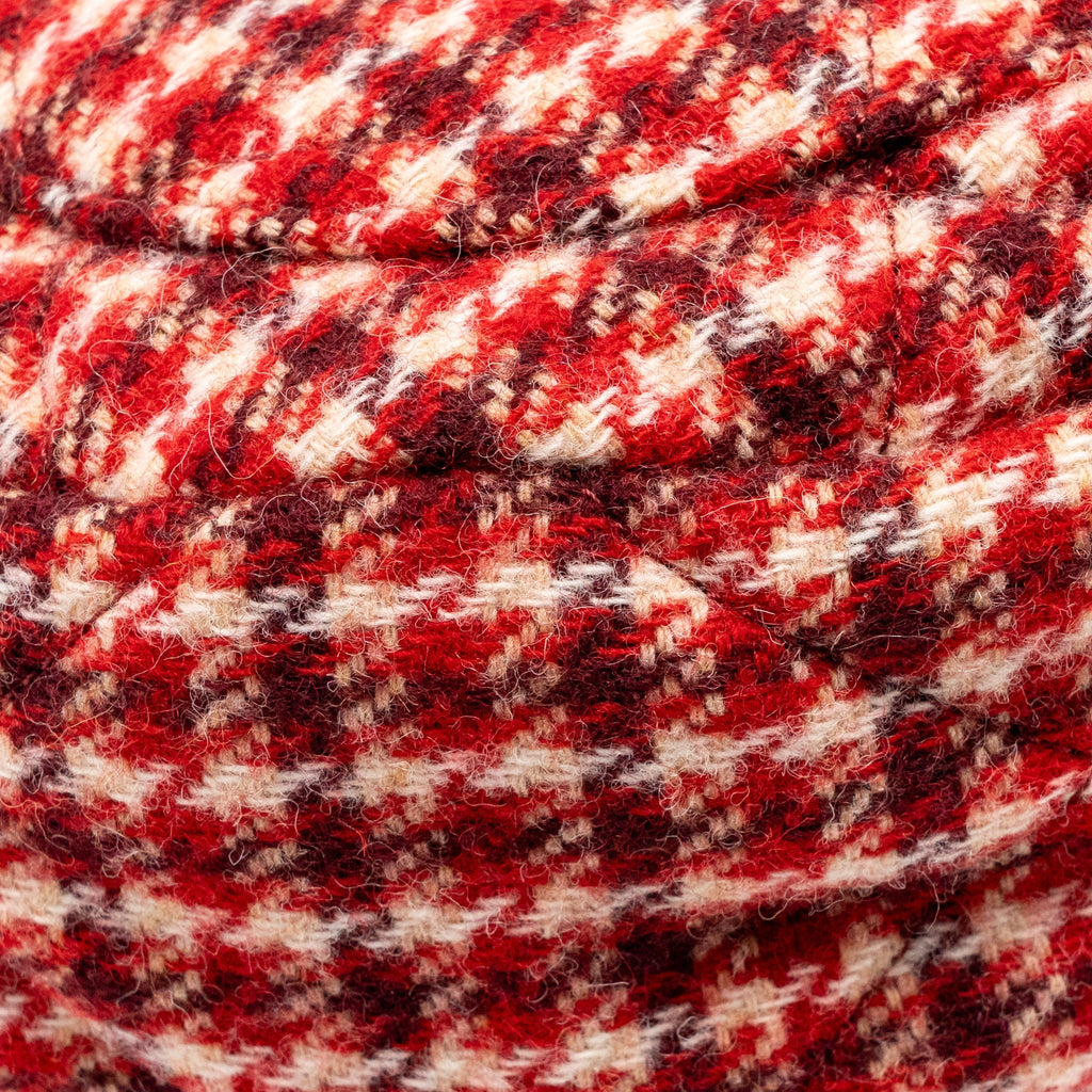 Chanel 24n Grand Sac Hobo Bag Houndstooth Tweed Red GHW (microchip)