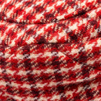 Chanel 24n Grand Sac Hobo Bag Houndstooth Tweed Red GHW (microchip)