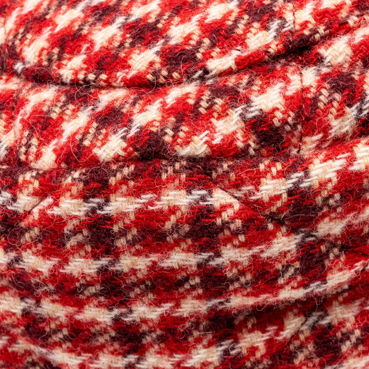 Chanel 24n Grand Sac Hobo Bag Houndstooth Tweed Red GHW (microchip)