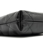 CHANEL MINI 22 BAG SHINY CALFSKIN BLACK GHW (MICROCHIP)