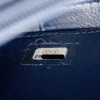 CHANEL CC TOP HANDLE VANITY CASE CAVIAR NAVY BLUE GHW