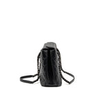 Chanel city shopping tote quilted caviar calfskin black ruthenium silver hardware