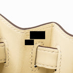 HERMES KELLY 28 SELLIER TOILE H/SWIFT ECRU-AMANDE/NATA SHW