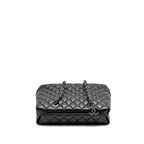 Chanel city shopping tote quilted caviar calfskin black ruthenium silver hardware
