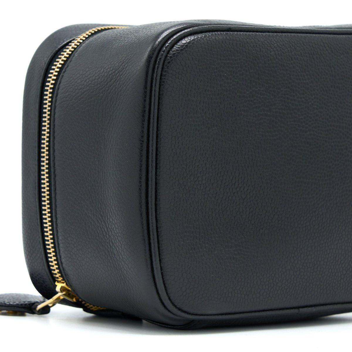 CHANEL VINTAGE VANITY CASE CAVIAR BLACK GHW