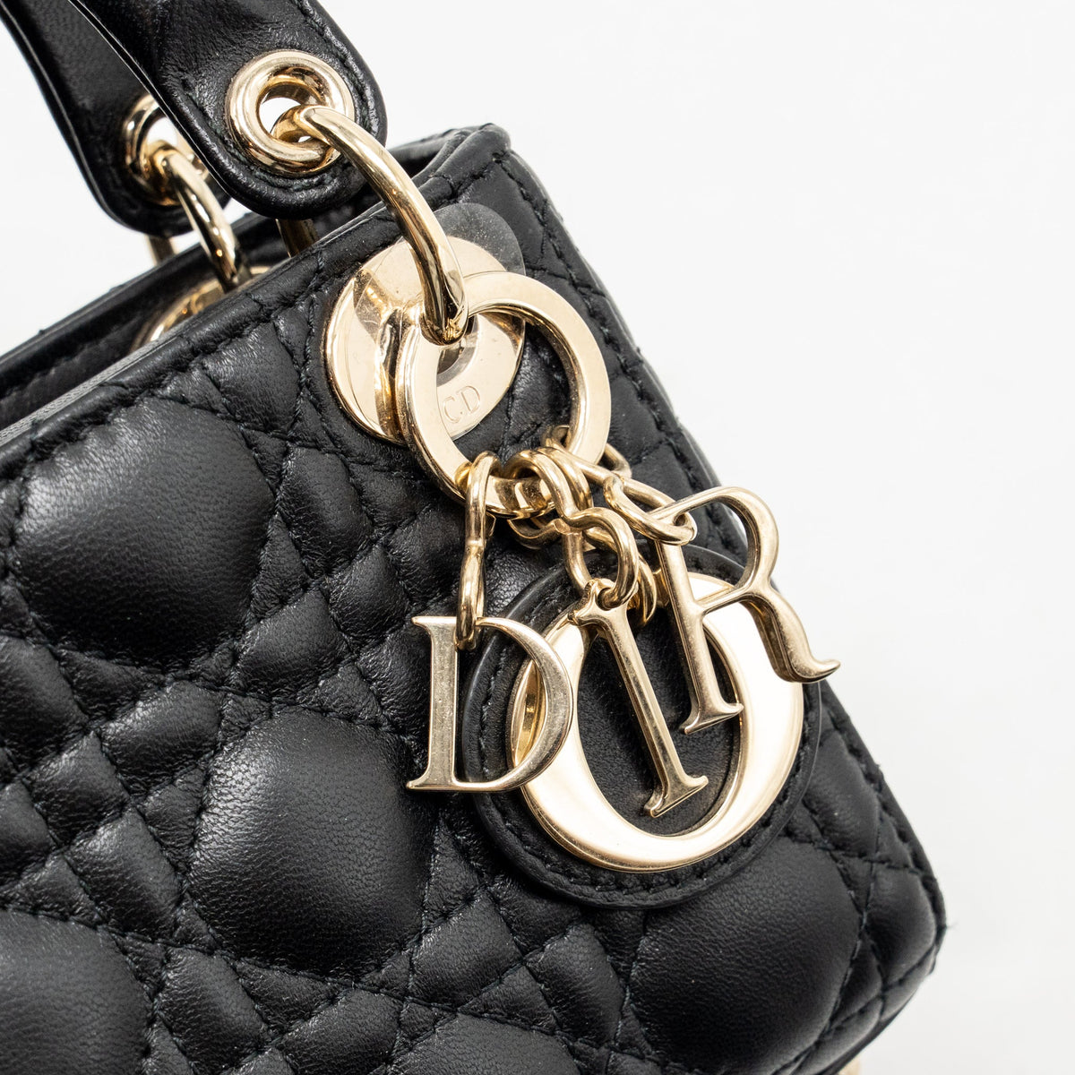 Dior Micro Lady Dior Bag Cannage Lambskin Black LGHW