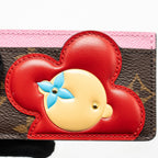 LOUIS VUITTON 2023 CHRISTMAS VIVIENNE CARD HOLDER MONOGRAM CANVAS PALE PINK