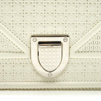 DIOR MINI DIORAMA BAG WHITE WITH SHW