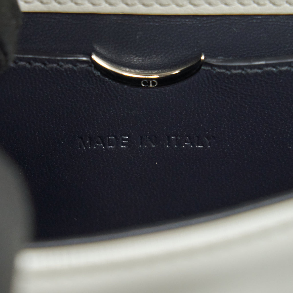 DIOR MINI DIORAMA BAG WHITE WITH SHW