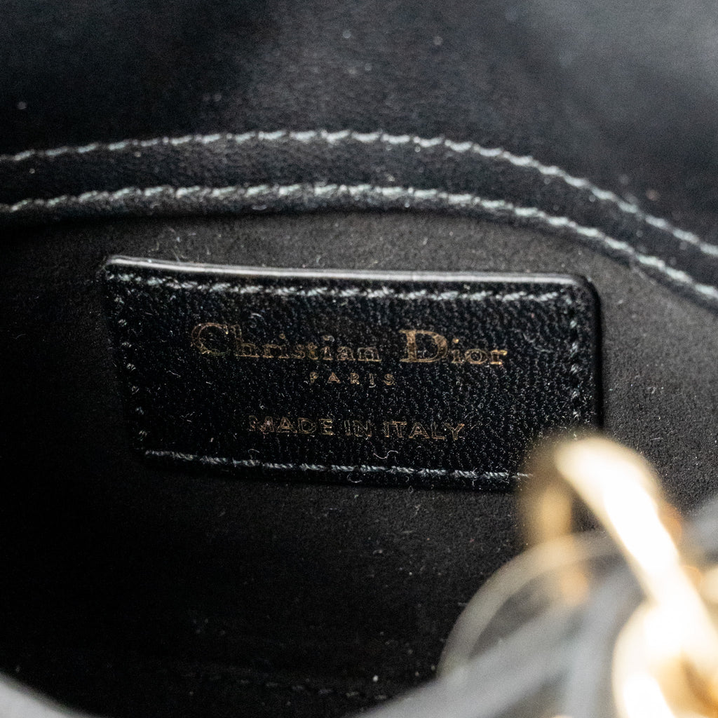 Dior Micro Lady Dior Bag Cannage Lambskin Black LGHW