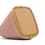 Hermes Micro Picotin 14 Lucky Daisy lock bag swift chai-rose-blanc/ chai SHW