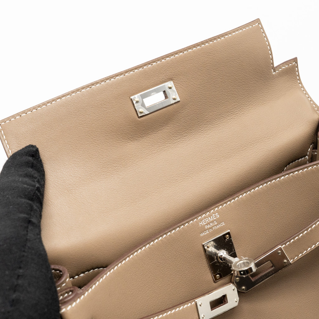 Hermes Kelly 25 swift Etoupe SHW