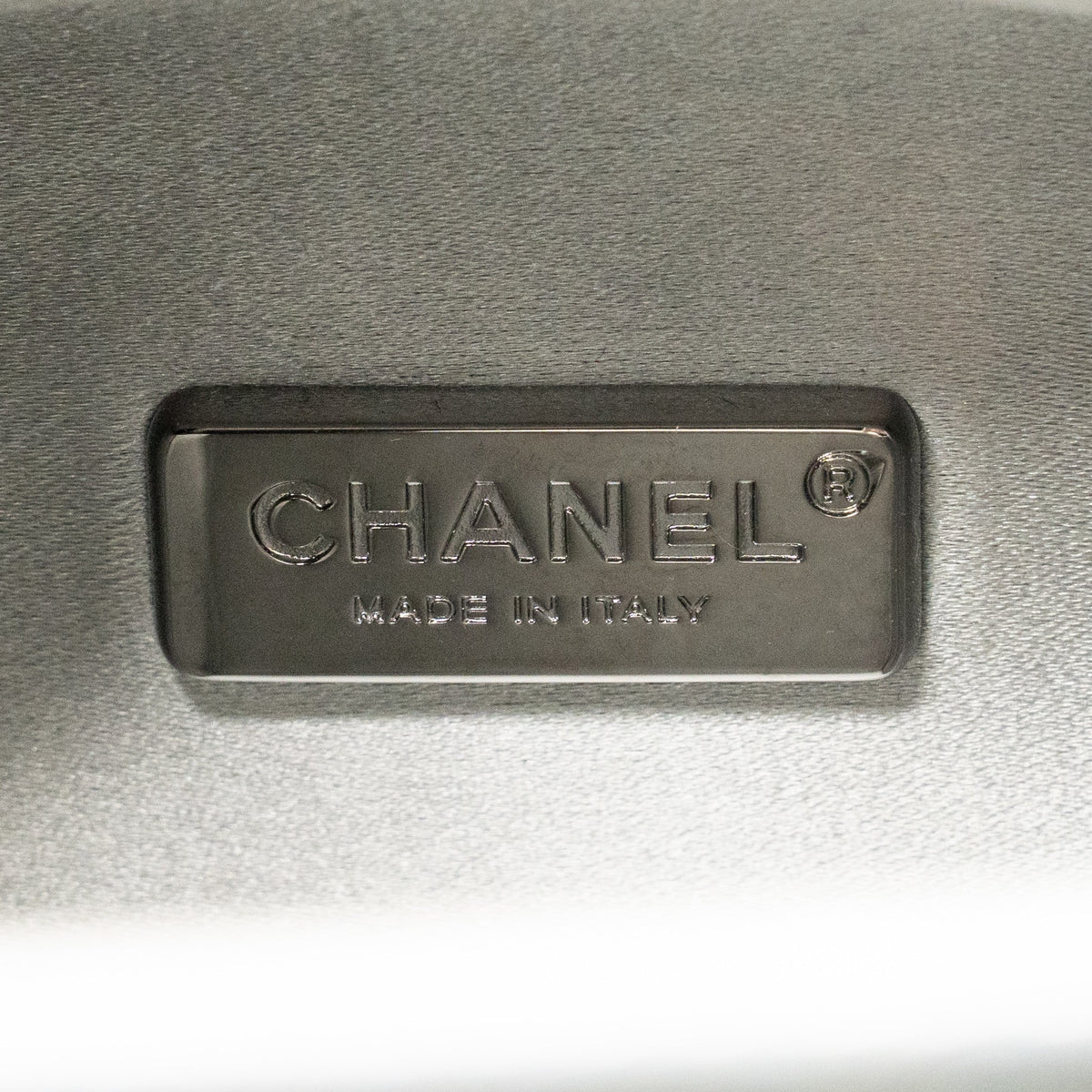 Chanel 14K limited edition Minaudiere runway lait de coco milk carton evening chain bag goatskin iridescent silver shiny ruthenium hardware