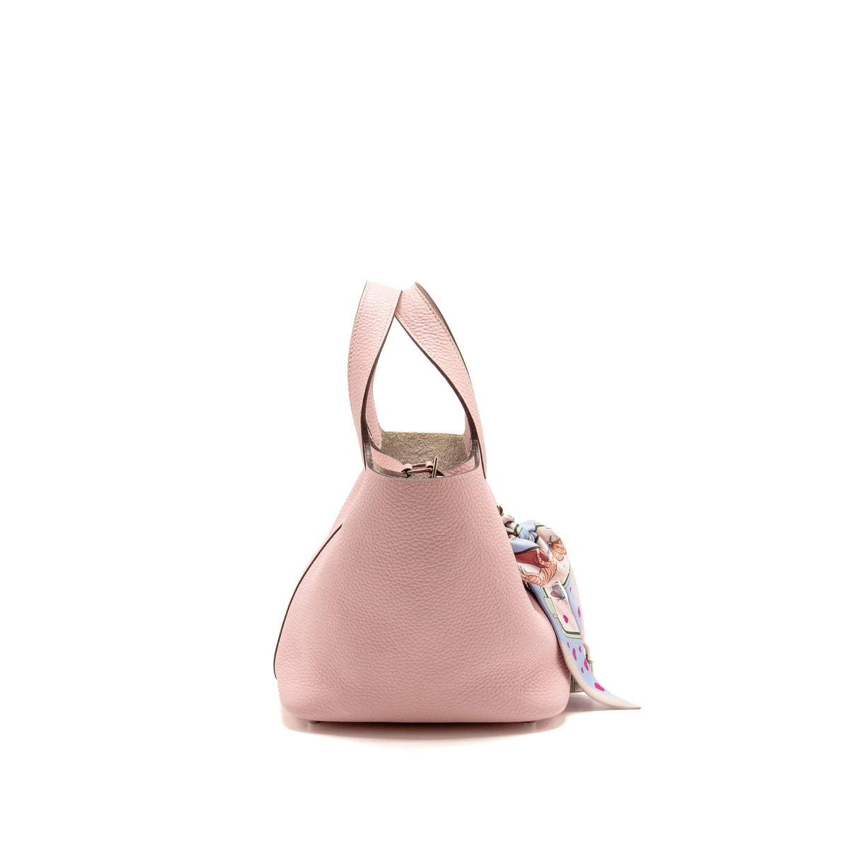 Hermes Picotin 18 Lock Bag Clemence Rose Sakura SHW