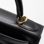 HERMES KELLY 28 BOX LEATHER BLACK GHW
