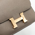 Hermes mini constance epsom gris etain RGHW