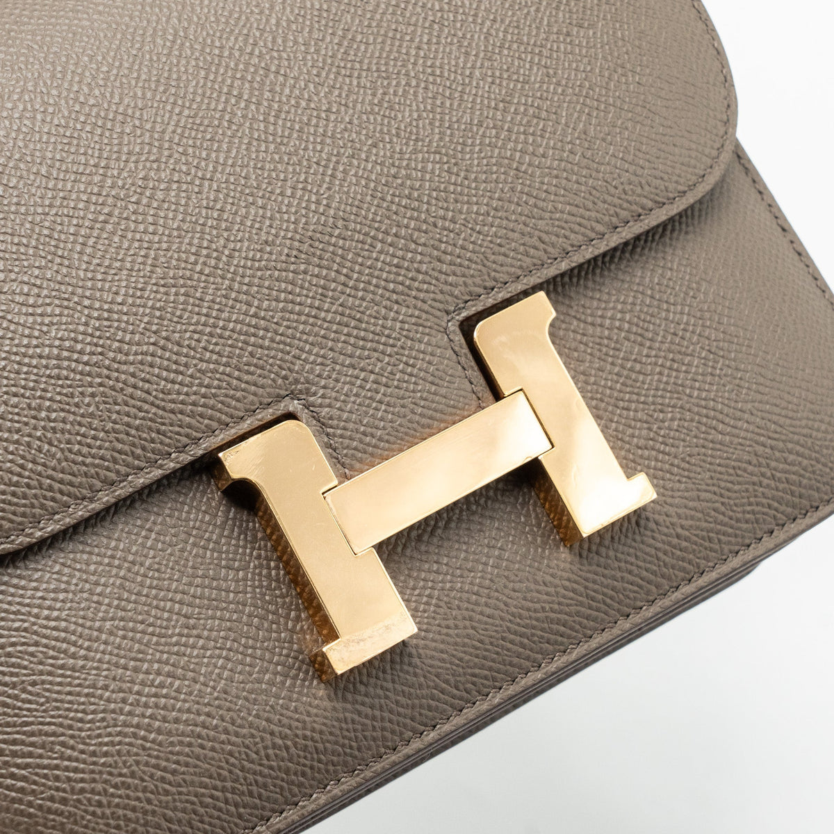 Hermes mini constance epsom gris etain RGHW