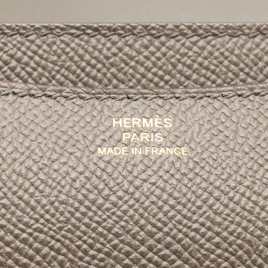 Hermes mini constance epsom gris etain RGHW