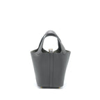HERMES PICOTIN 18 LOCK BAG CLEMENCE GRAPHITE GHW