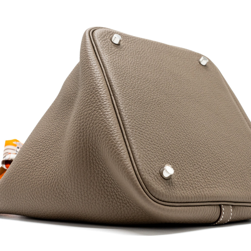 Hermes Picotin 22 Lock Bag Clemence Etoupe SHW