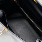 HERMES KELLY 28 BOX LEATHER BLACK GHW