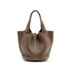 Hermes Picotin 22 Lock Bag Clemence Etoupe GHW
