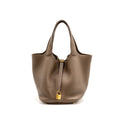Hermes Picotin 22 Lock Bag Clemence Etoupe GHW
