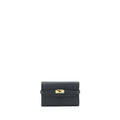 HERMES KELLY WALLET COMPACT WALLET BLACK GHW