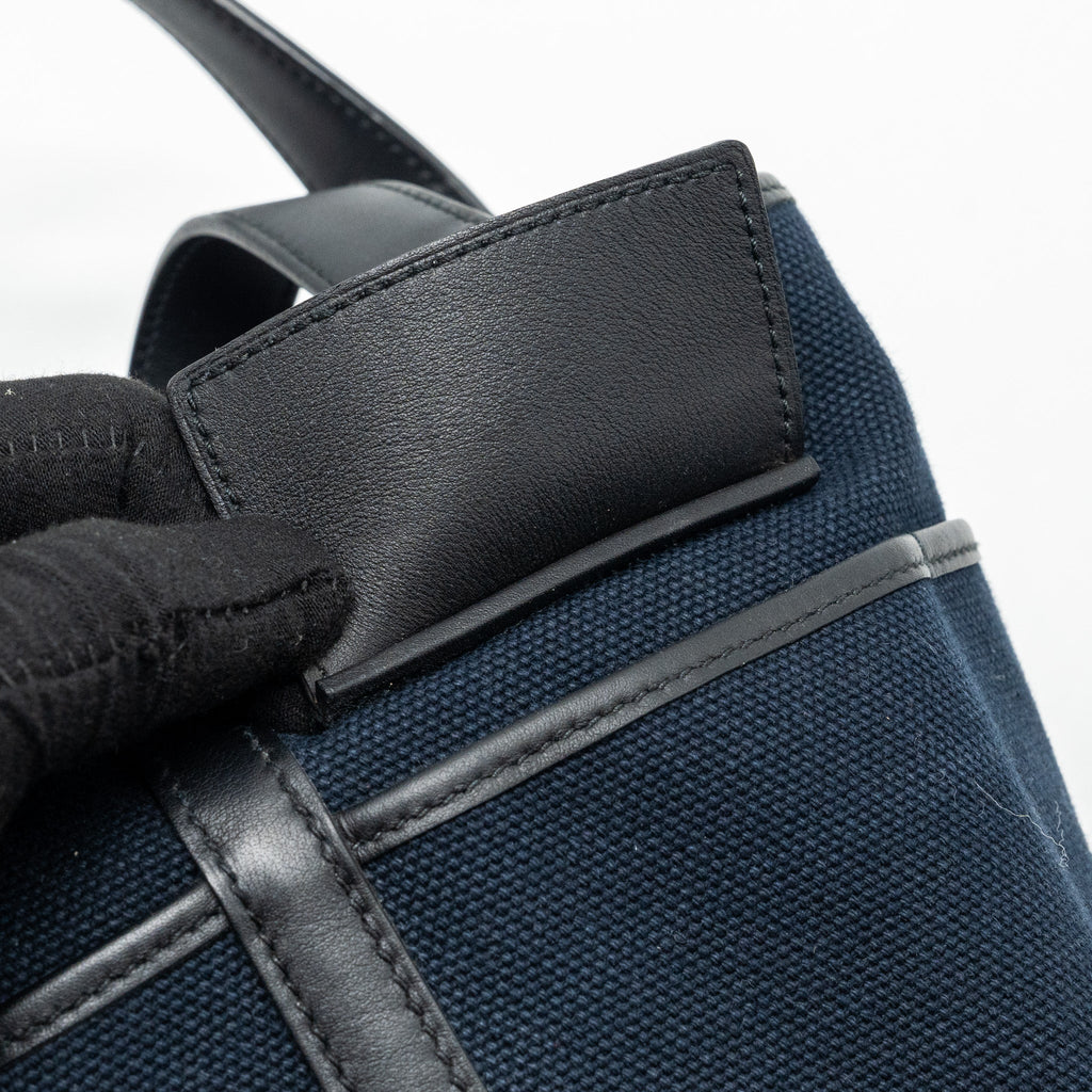 Hermes Picotin Cargo 18 Lock Bag Canvas/Swift Blue Marine/black SHW